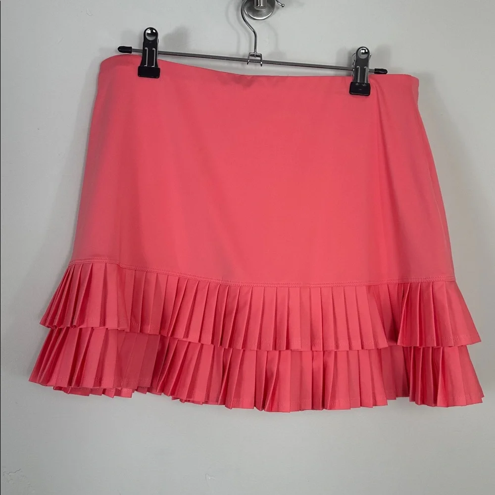 Cross Court Coral Pleated Skort Tennis Pickle Ball Skirt Medium